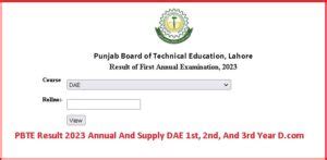 pbte result 2023 1st year